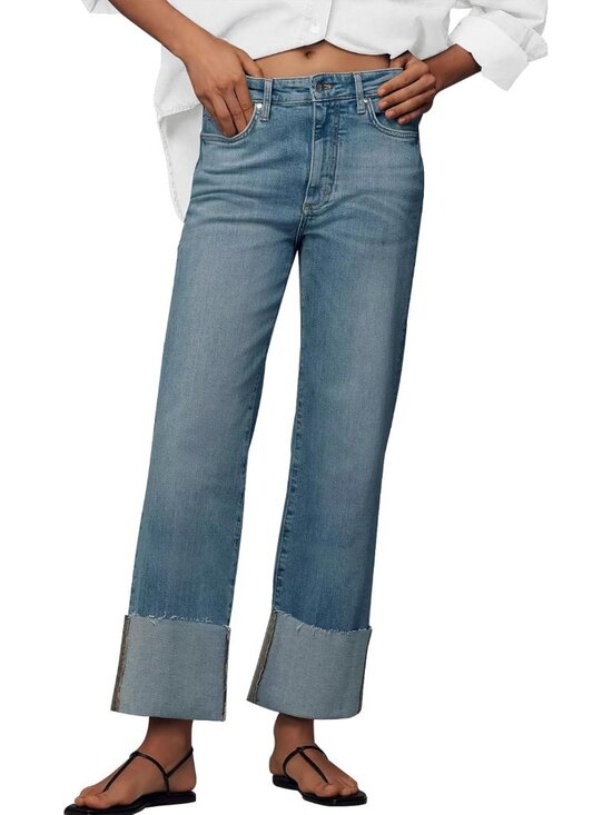 Denim - Jeans for Women Wide Leg Baggy High Waist Boyfriends Straight Leg Stretchy Denim